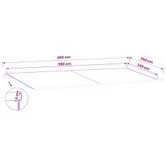 Vidaxl Nadomestno platno za tendo Modra in Oranžna 600 × 350 cm