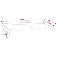 Vidaxl Nadomestno platno za tendo Antracit 400 x 200 cm Poliester