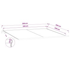 Vidaxl Nadomestno platno za tendo Bež 350 x 250 cm Poliester