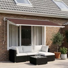 Vidaxl Nadomestno platno za tendo Rjava 400 x 200 cm Poliester