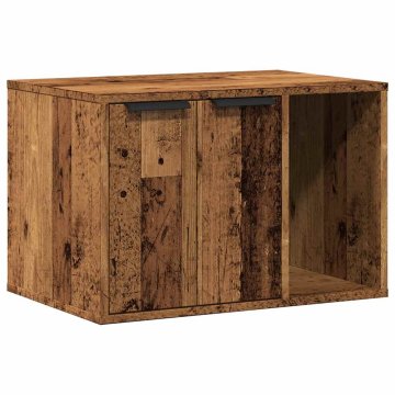 Vidaxl Omara za mačje stranišče starinski les 60x40x40 cm inž. les