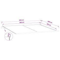 Vidaxl Nadomestno platno za tendo Antracit 300 x 200 cm Poliester