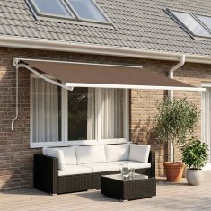 Vidaxl Nadomestno platno za tendo Bež 350 x 200 cm Poliester