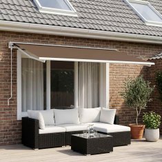 Vidaxl Nadomestno platno za tendo Bež 400 × 300 cm Poliester