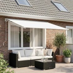 Vidaxl Nadomestno platno za tendo Bela 300 x 250 cm Poliester