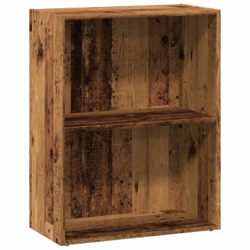 Vidaxl Knjižna omara starinski les 60x30x77 cm inženirski les