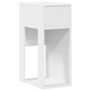 Vidaxl Računalniški stolp s predalom bela 30x44x74 cm