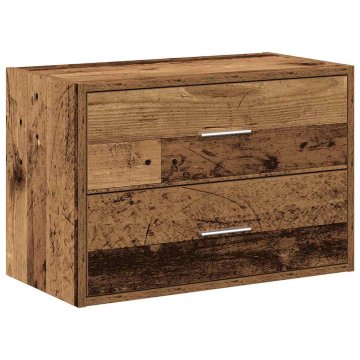 Vidaxl Omara z 2 predaloma starinski les 60x31x40 cm inž. les