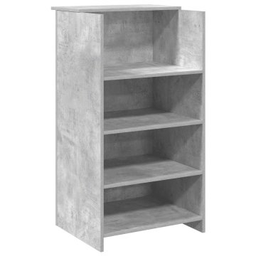 Vidaxl Sprejemna miza betonsko siva 55x50x103,5 cm inženirski les