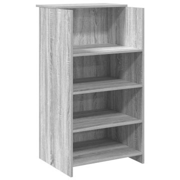 Vidaxl Sprejemna miza siva sonoma 55x50x103,5 cm inženirski les