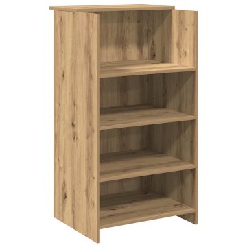 Vidaxl Sprejemna miza artisan hrast 55x50x103,5 cm inženirski les