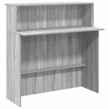 Vidaxl Sprejemna miza siva sonoma 100x50x103,5 cm inženirski les