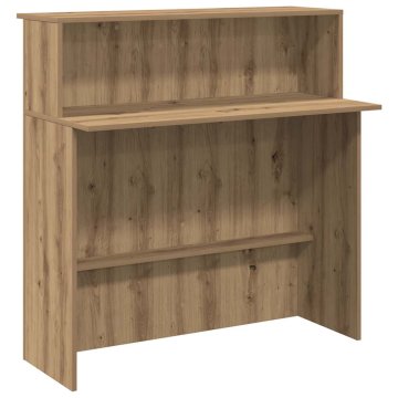 Vidaxl Sprejemna miza artisan hrast 100x50x103,5 cm inženirski les