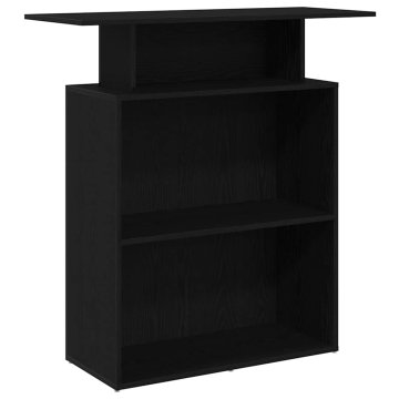 Vidaxl Recepcijska miza črna 100x40x104 cm inženirski les