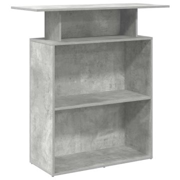 Vidaxl Sprejemna miza betonsko siva 100x40x104 cm inženirski les