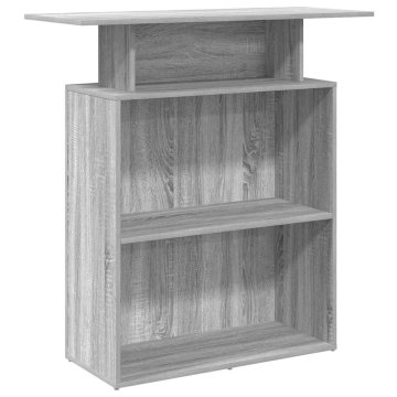 Vidaxl Sprejemna miza siva sonoma 100x40x104 cm inženirski les