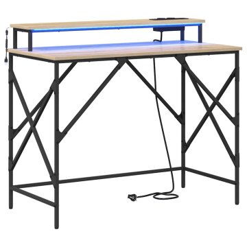 Vidaxl Miza Sonoma hrast 100 x 50 x 86,5 cm Inženirski les