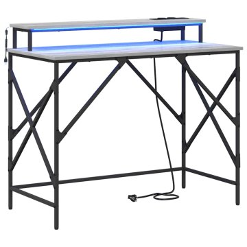 Vidaxl Miza Siva Sonoma 100 x 50 x 86,5 cm Inženirski les