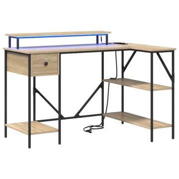 Vidaxl Miza Sonoma hrast 120 x 79 x 86,5 cm Inženirski les