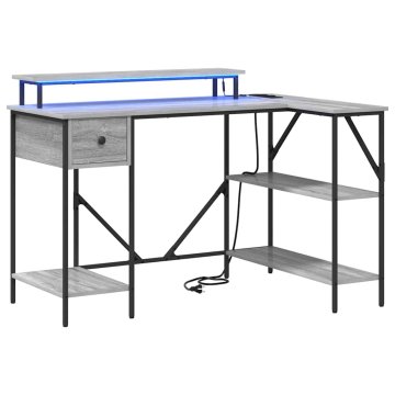 Vidaxl Miza Siva Sonoma 120 x 79 x 86,5 cm Inženirski les