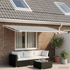 Vidaxl Nadomestno platno za tendo Antracitna in bela 350 x 200 cm