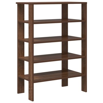 Vidaxl Regal za čevlje rjav hrast 61x32x87,5 cm inženirski les