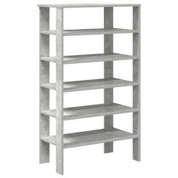Vidaxl Regal za čevlje betonsko siv 61x32x105 cm inženirski les
