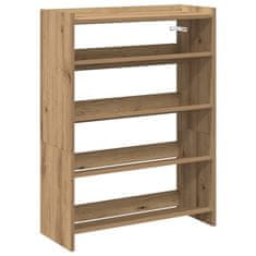 Vidaxl Regal za čevlje artisan hrast 60x25x81 cm inženirski les