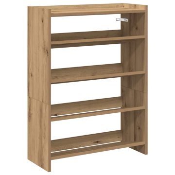 Vidaxl Regal za čevlje artisan hrast 60x25x81 cm inženirski les