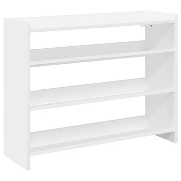 Vidaxl Regal za čevlje bel 80x25x62 cm inženirski les