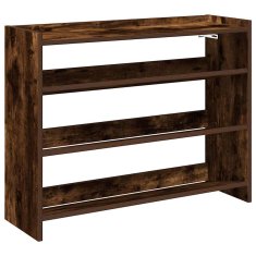 Vidaxl Regal za čevlje dimljen hrast 80x25x62 cm inženirski les