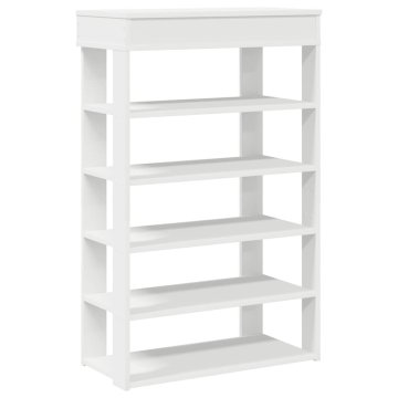 Vidaxl Regal za čevlje bel 60x30x98 cm inženirski les