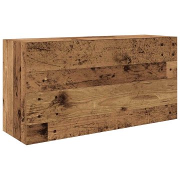 Vidaxl Kopalniška stenska omarica starinski les 80x25x40 cm inž. les