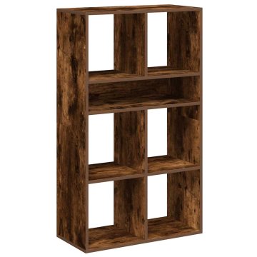 Vidaxl Knjižna omara dimljeni hrast 66x31x112 cm inženirski les