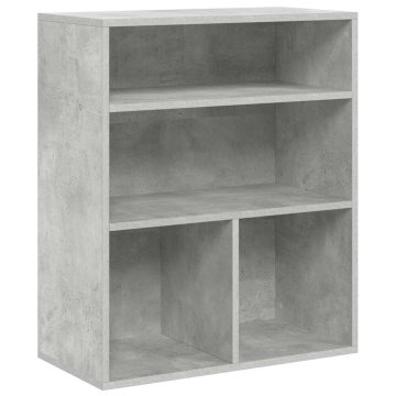 Vidaxl Knjižna omara betonsko siva 60x30x71,5 cm inženirski les