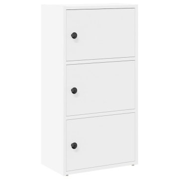 Vidaxl Knjižna omara bela 40x24x77 cm inženirski les