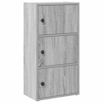 Vidaxl Knjižna omara siva sonoma 40x24x77 cm inženirski les