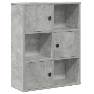 Vidaxl Knjižna omara betonsko siva 60x24x76,5 cm inženirski les