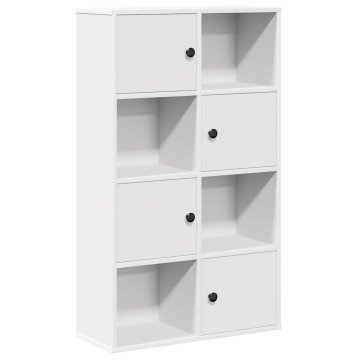 Vidaxl Knjižna omara bela 60x24x101,5 cm inženirski les
