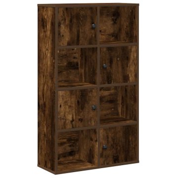 Vidaxl Knjižna omara dimljen hrast 60x24x101,5 cm inženirski les