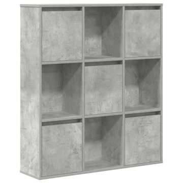 Vidaxl Knjižna omara betonsko siva 89x24x101,5 cm inženirski les
