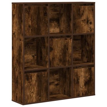 Vidaxl Knjižna omara dimljeni hrast 89x24x101,5 cm inženirski les