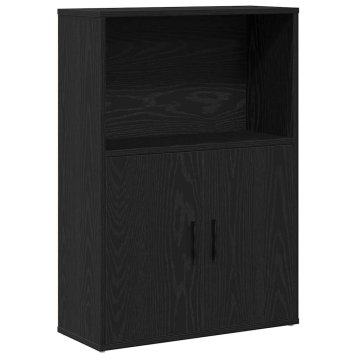 Vidaxl Knjižnica Črni hrast 60x24x85 cm Izoblikovan les