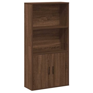 Vidaxl Knjižna omara rjavi hrast 60x24x120 cm inženirski les