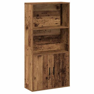 Vidaxl Knjižna omara starinski les 60x24x120 cm inženirski les