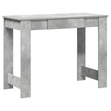 Vidaxl Pisalna miza betonsko siva 100x45x75 cm inženirski les