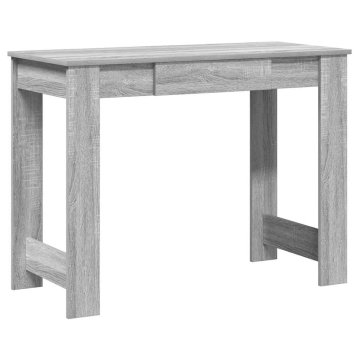 Vidaxl Pisalna miza siva sonoma 100x45x75 cm inženirski les