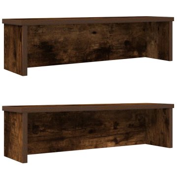 Vidaxl Kitchen Racks Stackable 2 pcs dimljeni hrast 60x15x16 cm