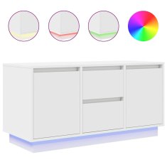 Vidaxl TV omarica z LED svetili bela 100x41x50 cm