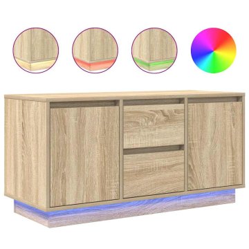 Vidaxl TV omarica z LED lučmi sonoma hrast 100x41x50 cm